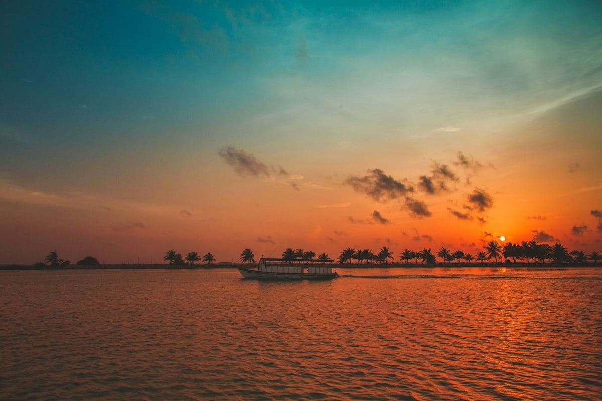 Boats at sunset