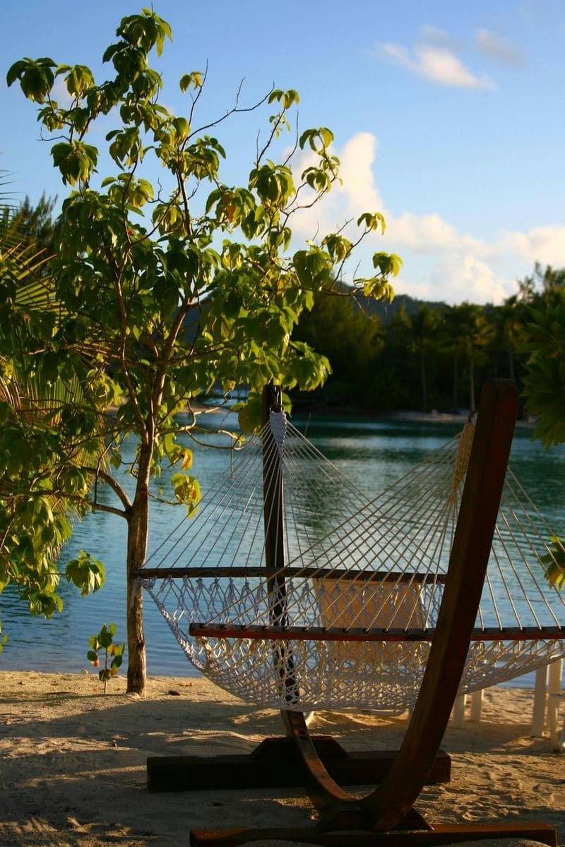 A hammock over the lagoon