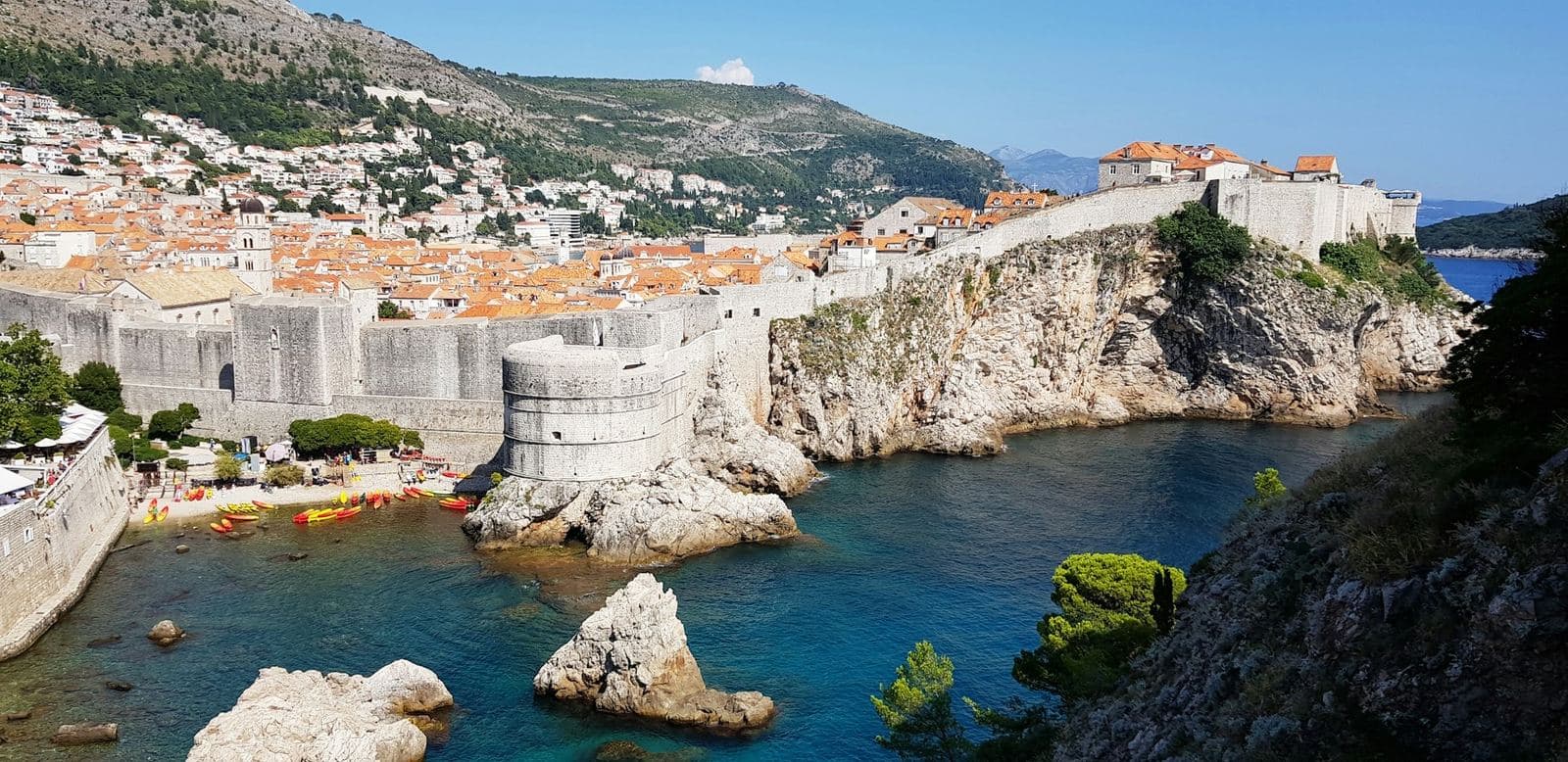 Dubrovnik's old city walls above the Adriatic