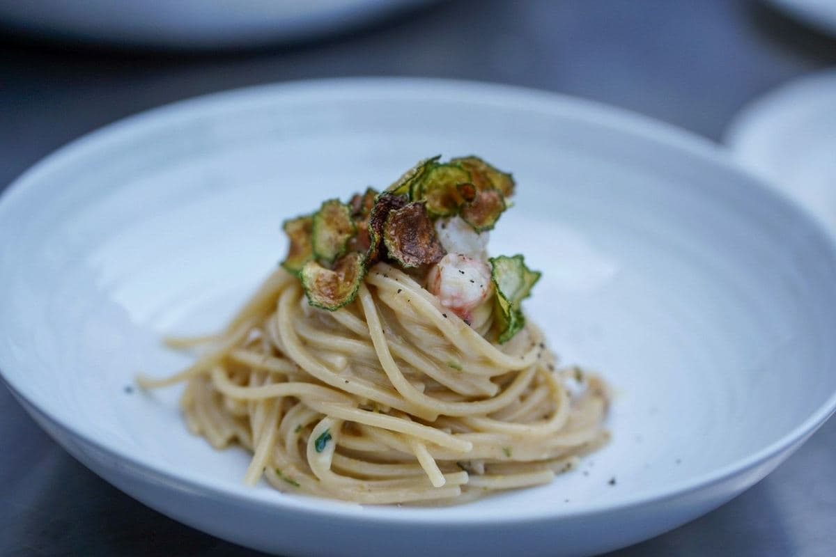 A plate of spaghetti